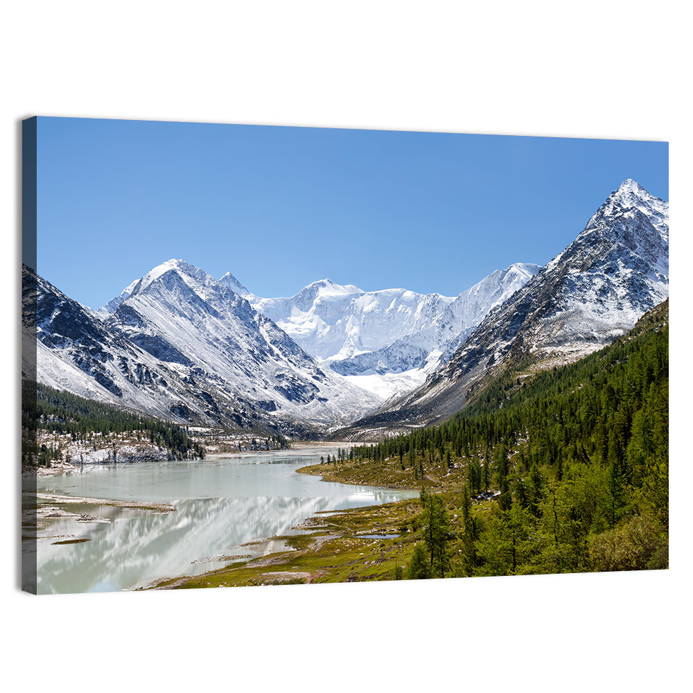 Akkem Lake Reflection Wall Art, canvas print, landscape