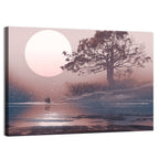 Couple Under Supermoon Wall Art
