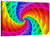 Spiral Rainbow Tunnel Wall Art