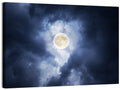 Supermoon Through Storm Clouds Wall Art