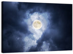 Supermoon Through Storm Clouds Wall Art