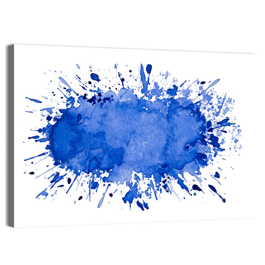 Blue Color Splash Wall Art