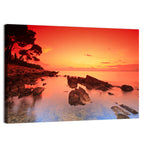 Brac Island Fiery Sunset Wall Art