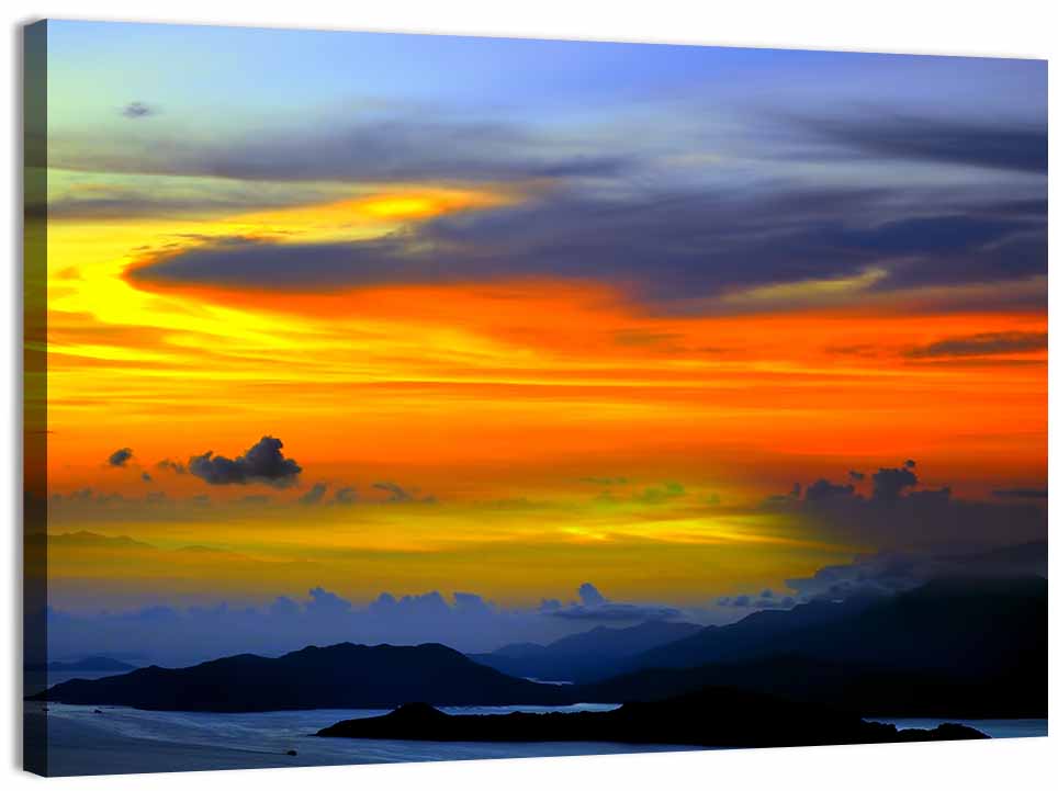 Tranquil Ocean Sunset Wall Art