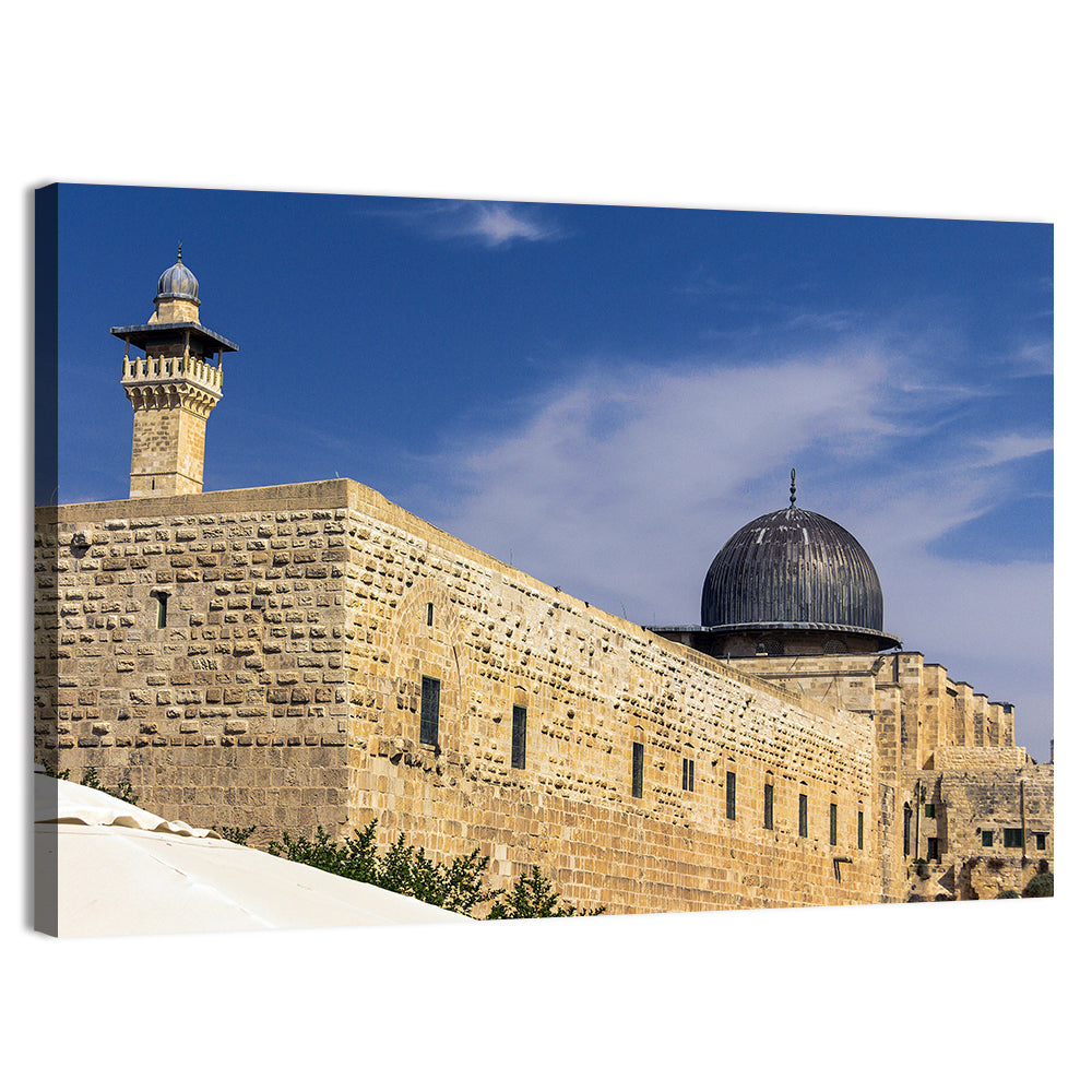Al Aqsa Mosque, Temple Mount Wall Art, canvas print, landscape