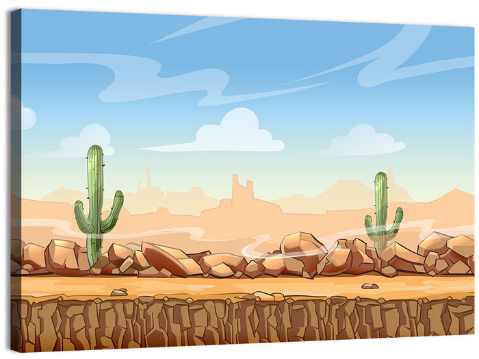 Digital Desertscape Wall Art as a canvas print