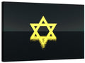Glowing Star of David Reflection Wall Art