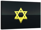 Glowing Star of David Reflection Wall Art