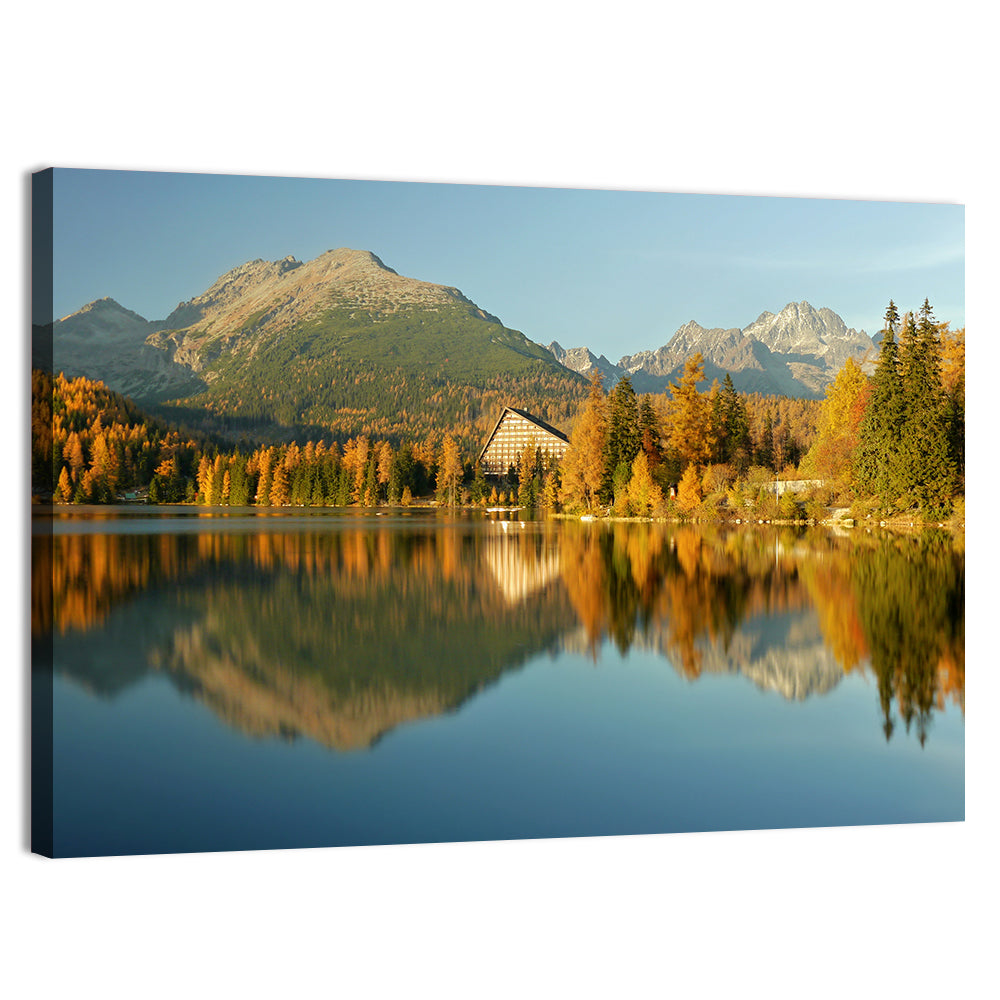 Štrbské Pleso Lake, High Tatras Wall Art, canvas print, landscape