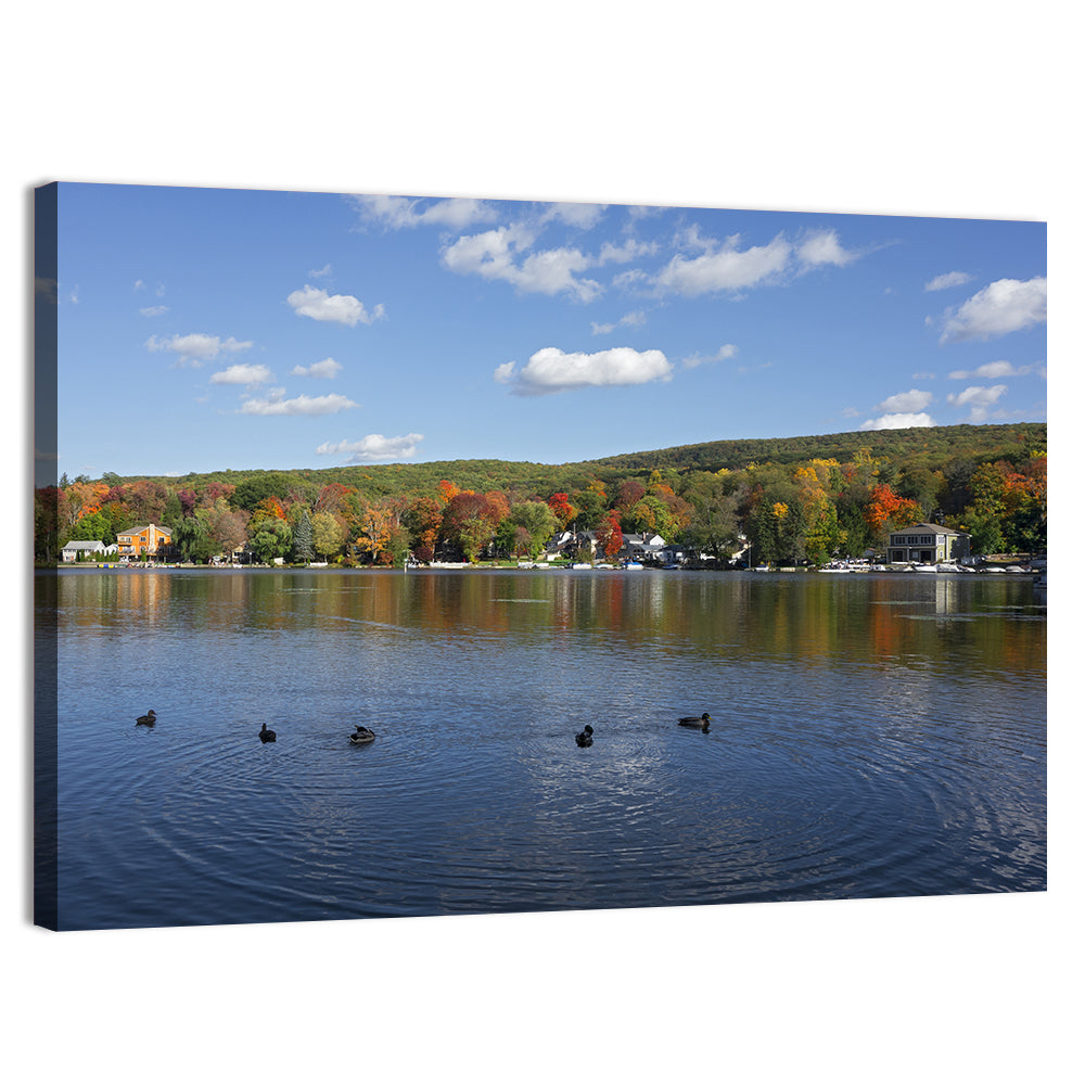 Greenwood Lake Autumn Landscape Wall Art
