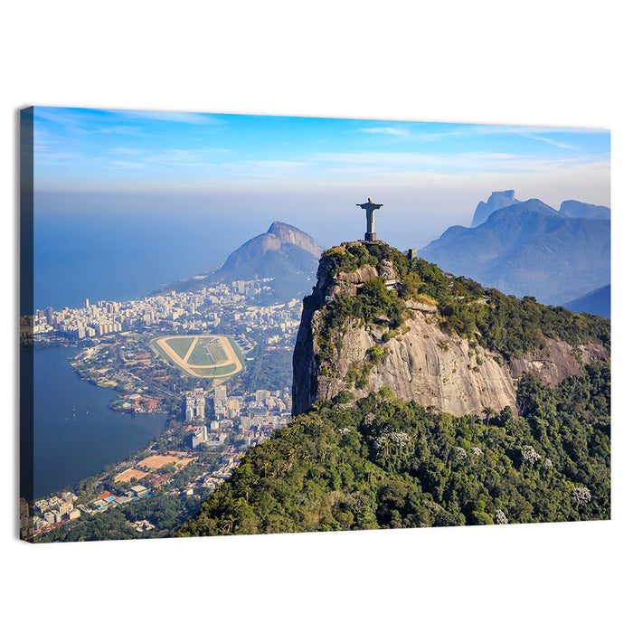 Rio De Janeiro Skyline with Christ the Redeemer Wall Art as a canvas print