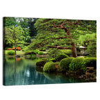 Bonsai Pine Over Tranquil Pond Wall Art