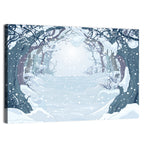 Winter Forest Path Illustration Wall Art