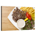 Shawarma and Fries Flat Lay Wall Art
