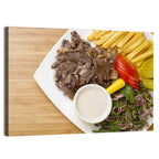 Shawarma and Fries Flat Lay Wall Art