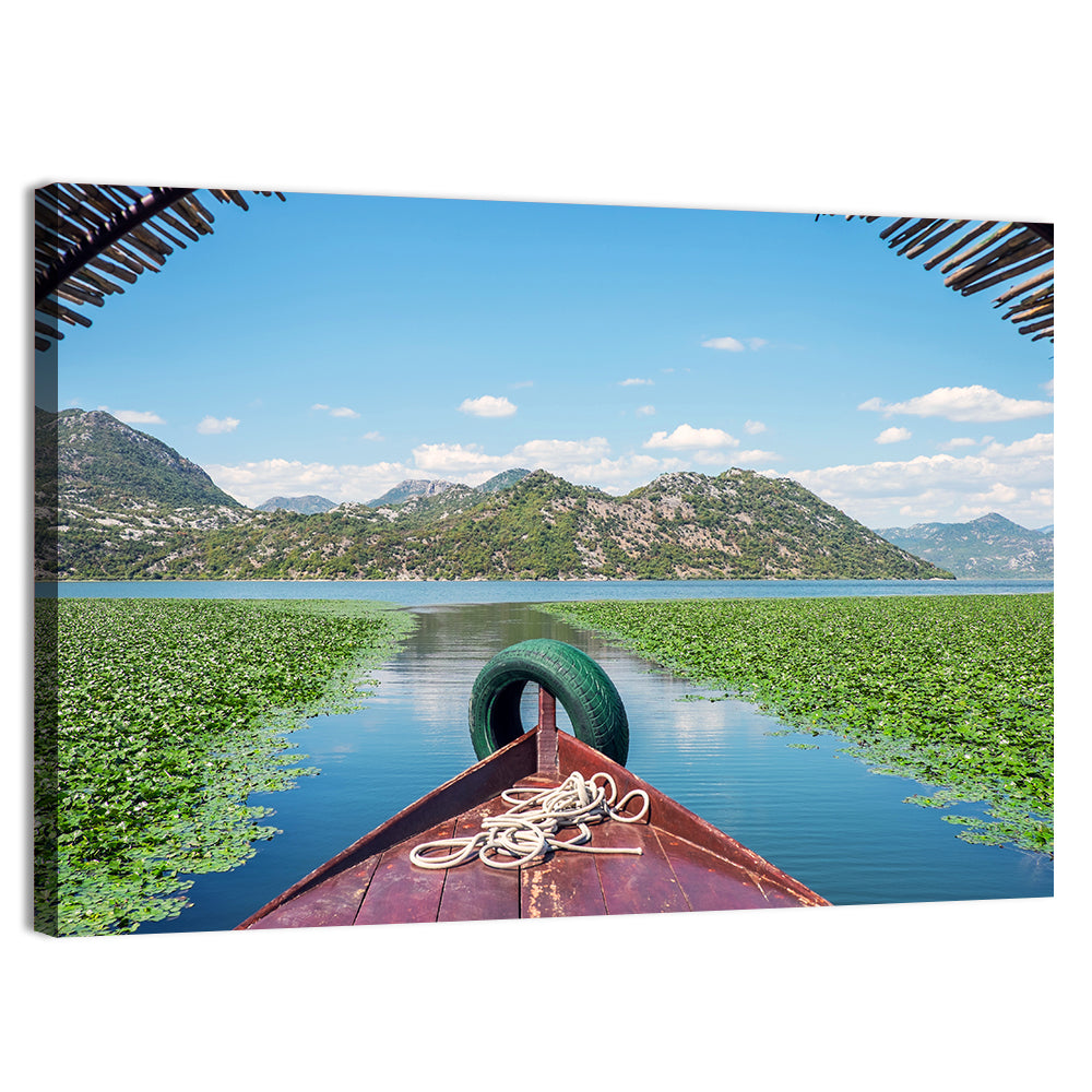 Bow of a Boat at Shkodra Lake Wall Art