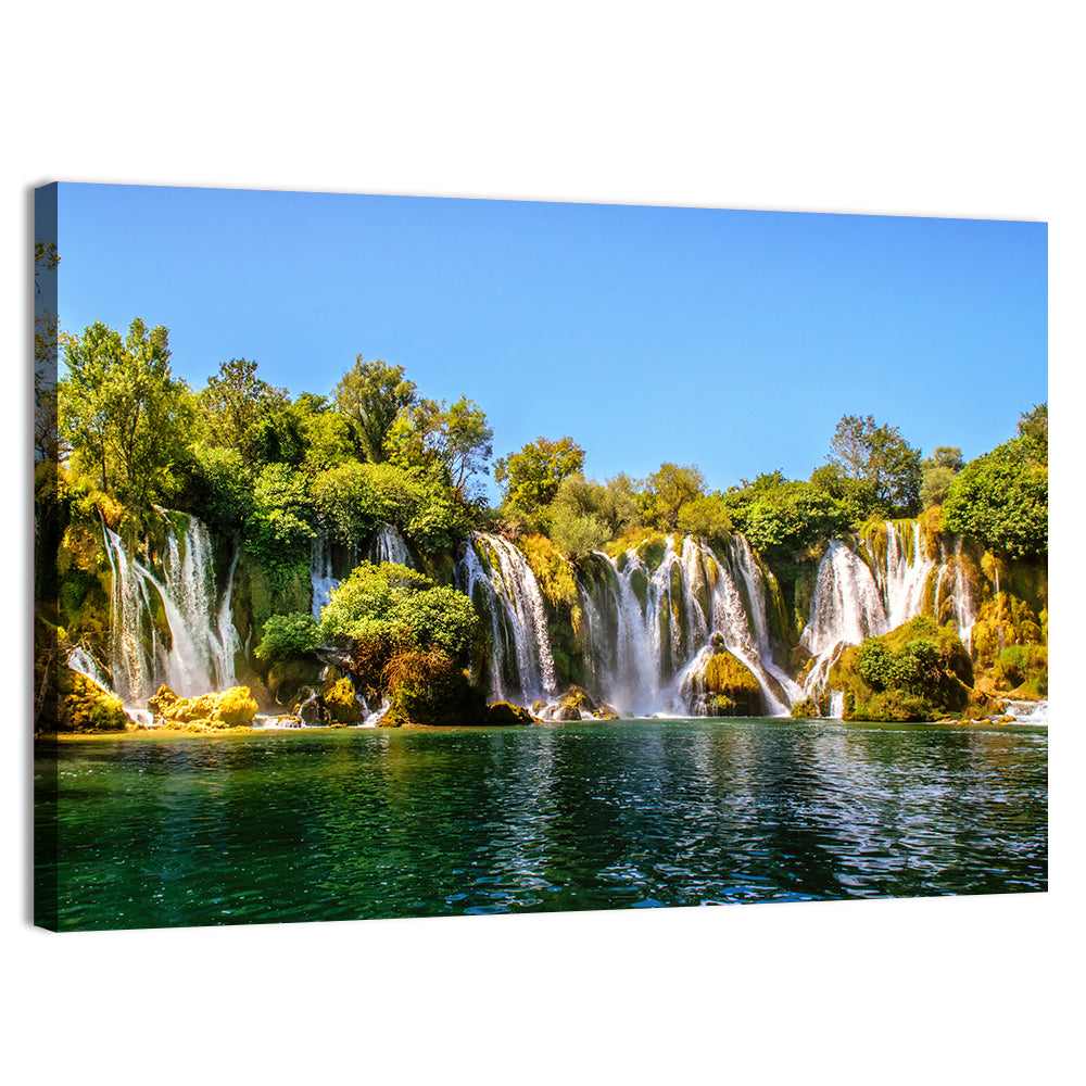 Kravice Waterfalls Wall Art, canvas print, landscape