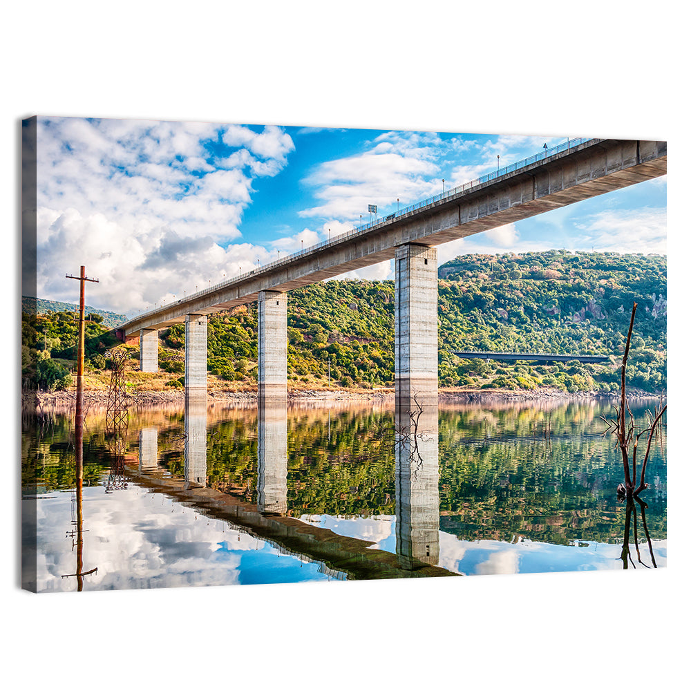 Lake Omodeo Concrete Bridge Wall Art