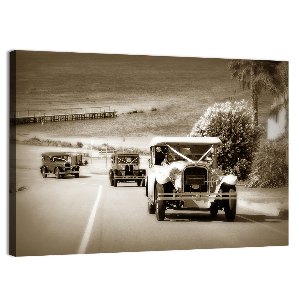 Vintage Wedding Cars Wall Art