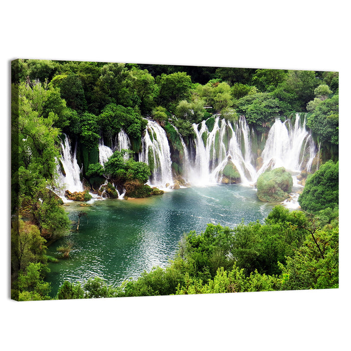 Kravice Falls Wall Art as a canvas print