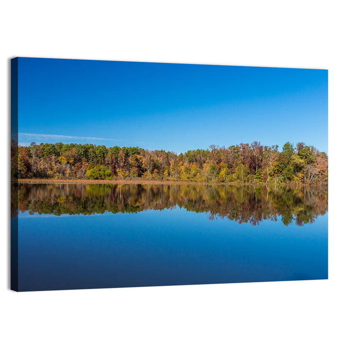 Petit Jean Lake Reflection Wall Art as a canvas print