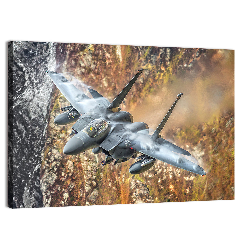 F-15 Over Mountain Canyon Wall Art