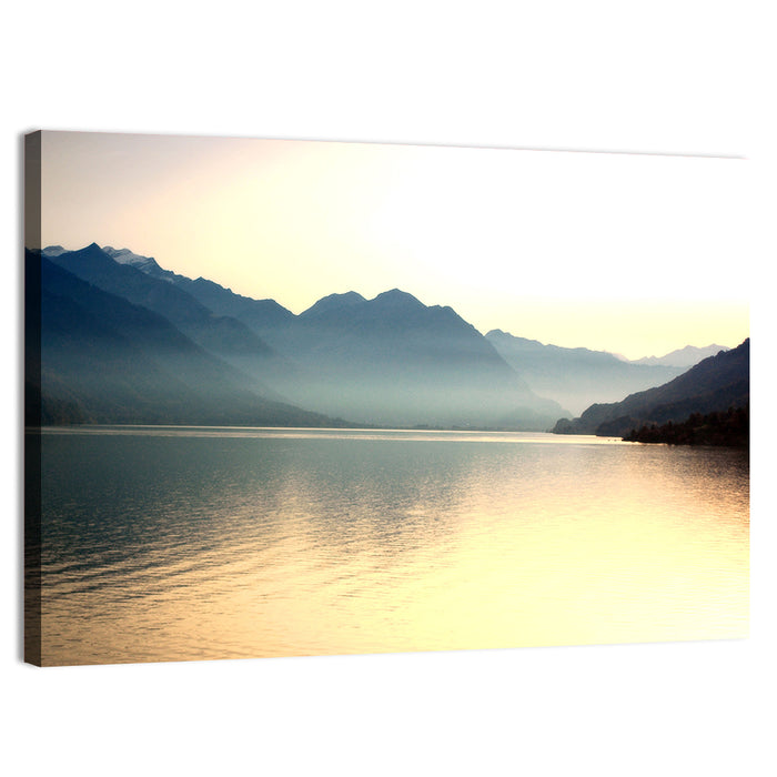 Lake Brienz Sunset Wall Art as a canvas print
