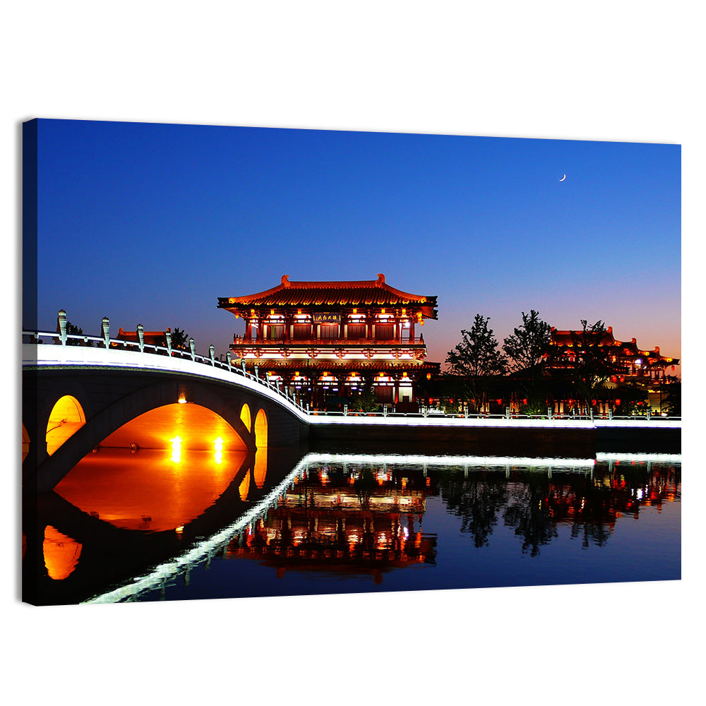 Tang Paradise Nightscape Wall Art, canvas print, landscape