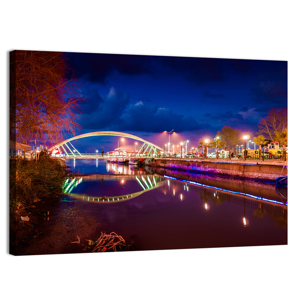 Lovers Bridge Nightscape Wall Art, canvas print, landscape