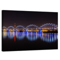 Riga Railway Bridge Nightscape Wall Art