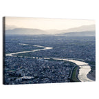 Gifu Aerial River View Wall Art