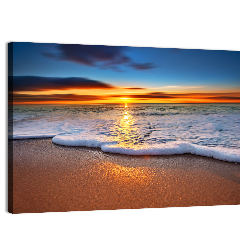 Sun Flare Beach Sunrise Wall Art
