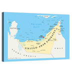 UAE Political Map Wall Art