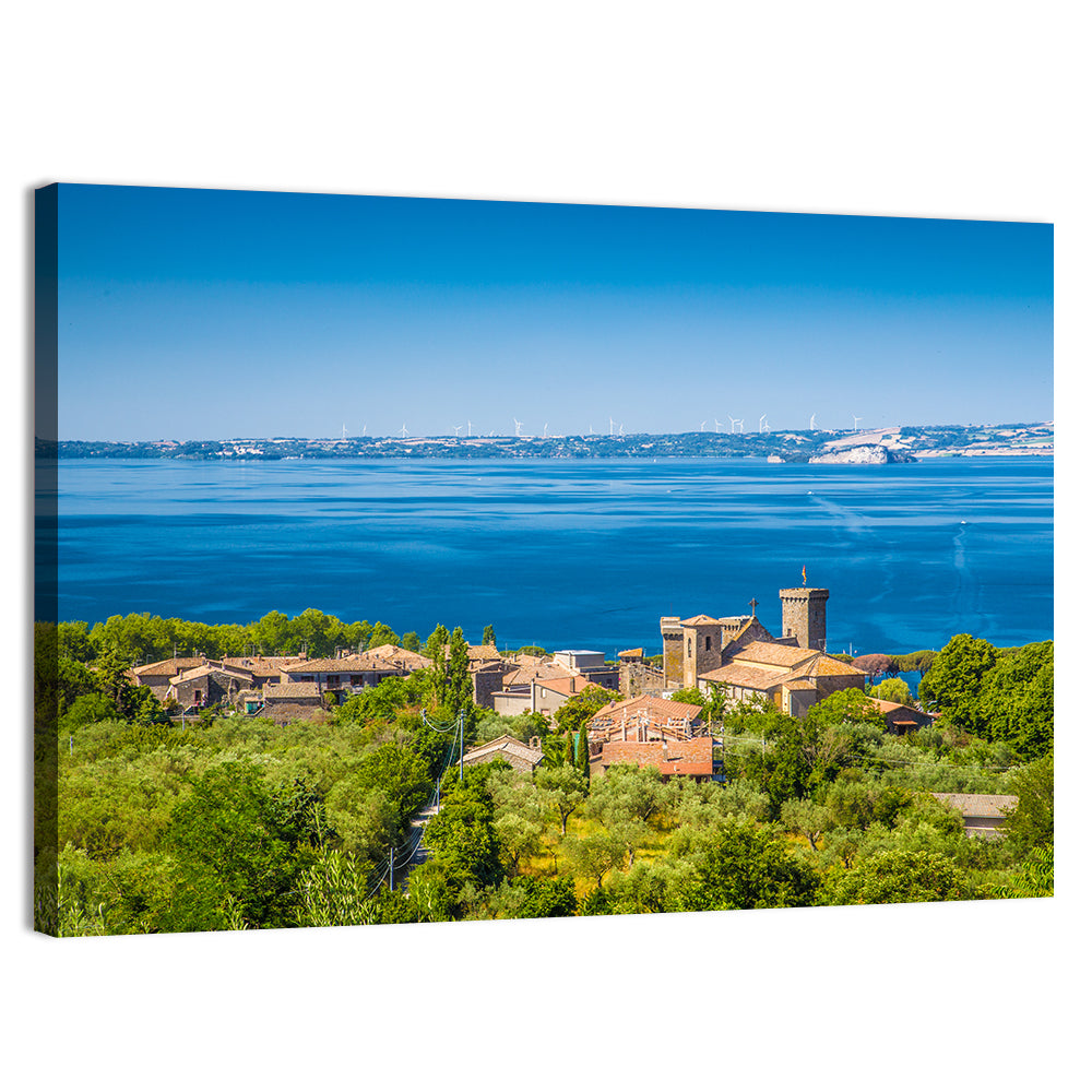 Bolsena Village Overlook Wall Art, canvas print, landscape