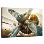 Vintage Airplane Propeller Close-up Wall Art