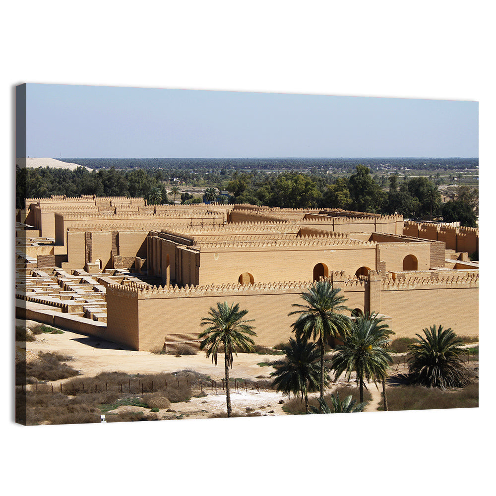 Babylon Palace Ruins Wall Art, canvas print, landscape