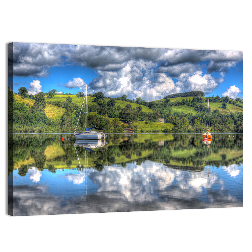 Sailboats on Ullswater Wall Art