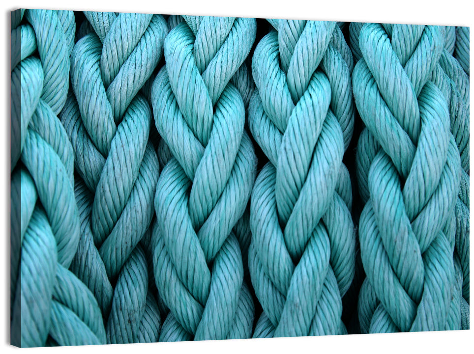 Turquoise Nautical Rope Close-up Wall Art – CanvasPiece
