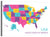 USA Detailed Map Wall Art