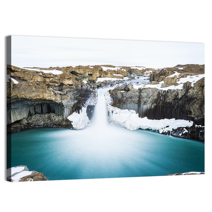 Aldeyjarfoss Basalt Waterfall Wall Art as a canvas print