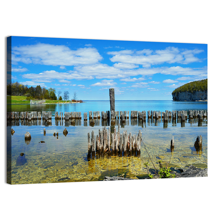 Big Bay De Noc Garden View Wall Art as a canvas print