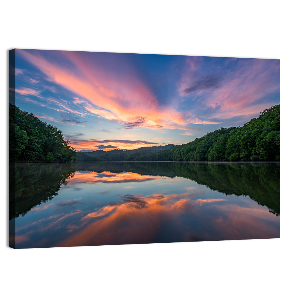 Appalachian Lake Sunset Wall Art, canvas print, landscape