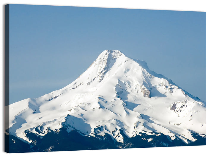 Mount Hood Winter Peak Wall Art as a canvas print