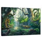 Sunlit Jungle River Wall Art