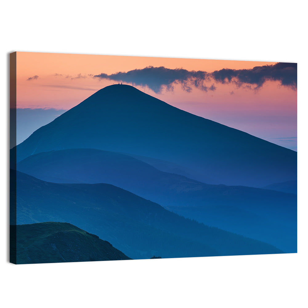 Twilight Mountain Range Wall Art