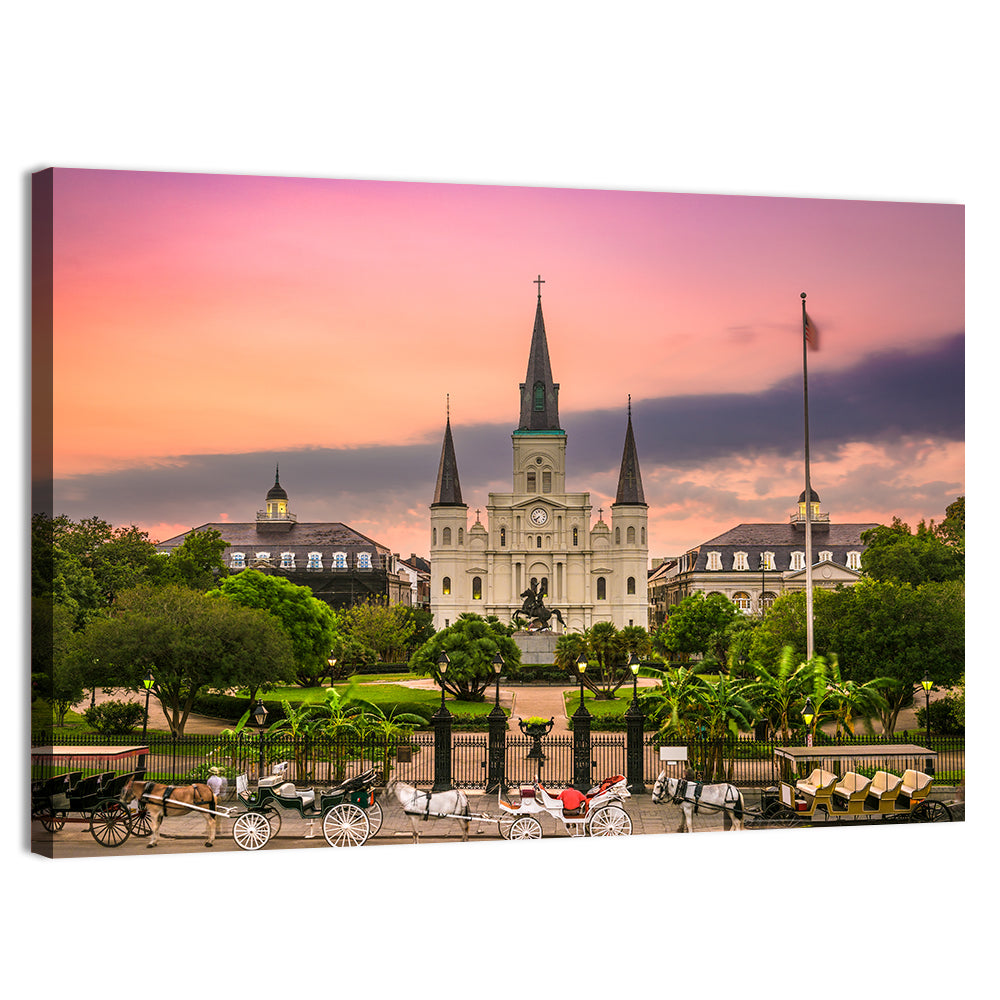 Jackson Square at Dusk Wall Art