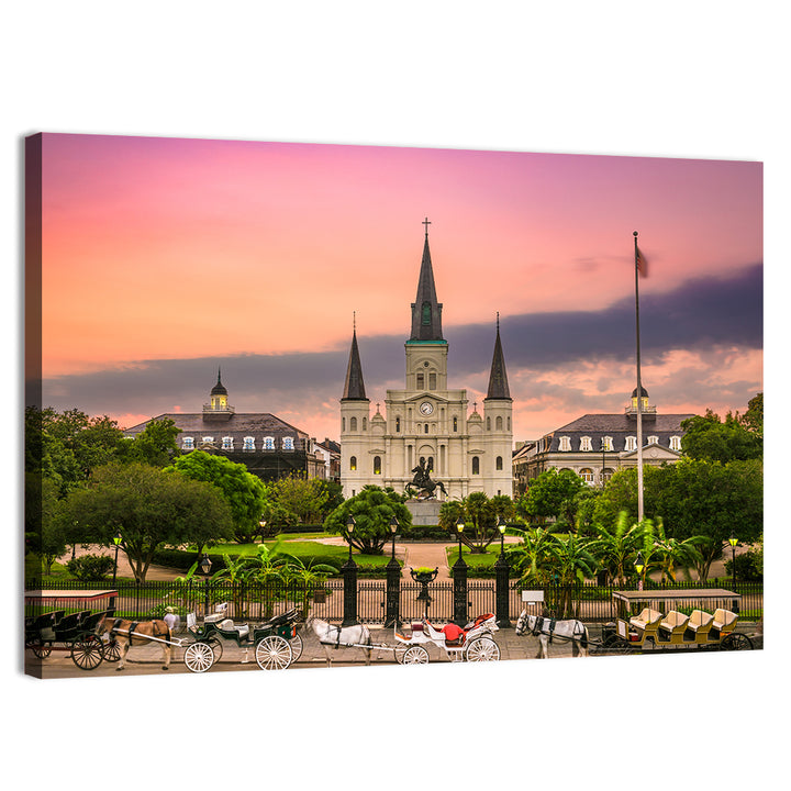 Jackson Square at Dusk Wall Art