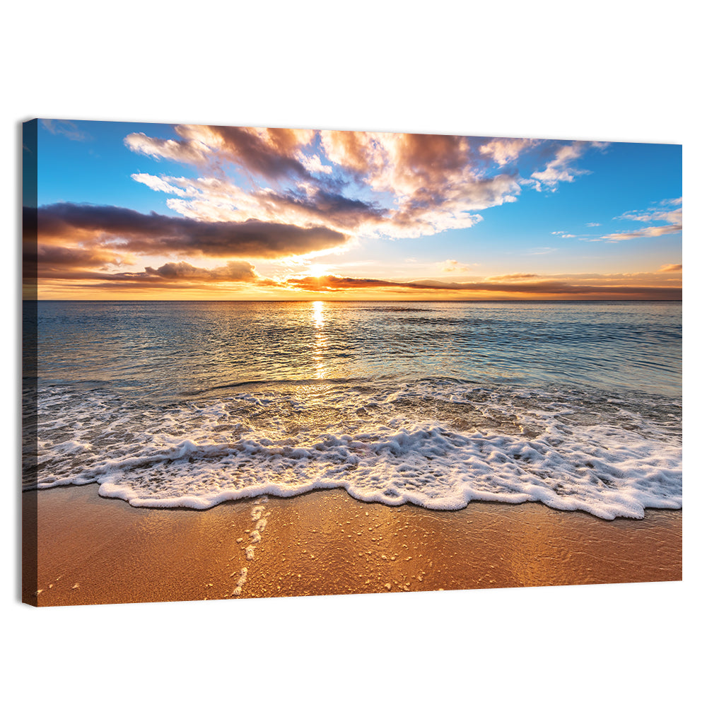 Golden Beach Sunrise Wall Art