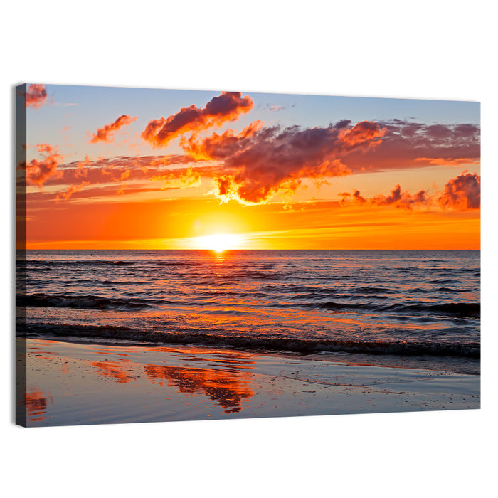 Sunset Over the Baltic Wall Art as a canvas print