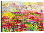 Summer Poppy Meadow Watercolor Wall Art